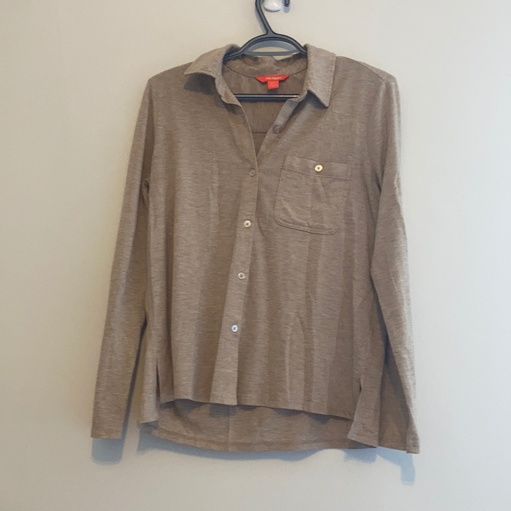 Relaxed fit button down